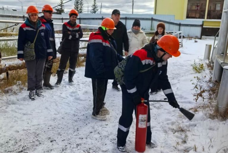 На объекте Хангаласского ЖКХ отработали действия при условном пожаре